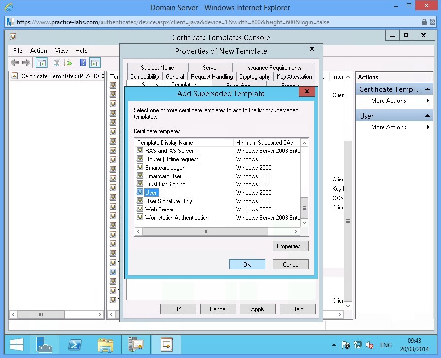 Practice Labs screenshot.